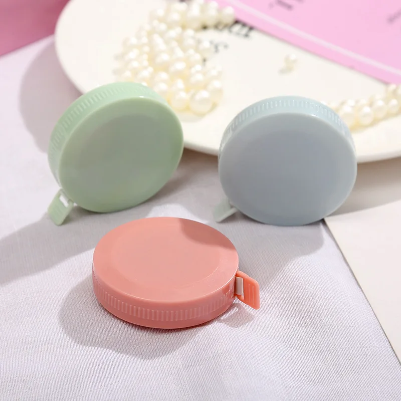 Scandinavian Color Small Tape Measure Automatic Retractable Ruler Leather Ruler Clothes Measuring Ruler Small Soft Ruler