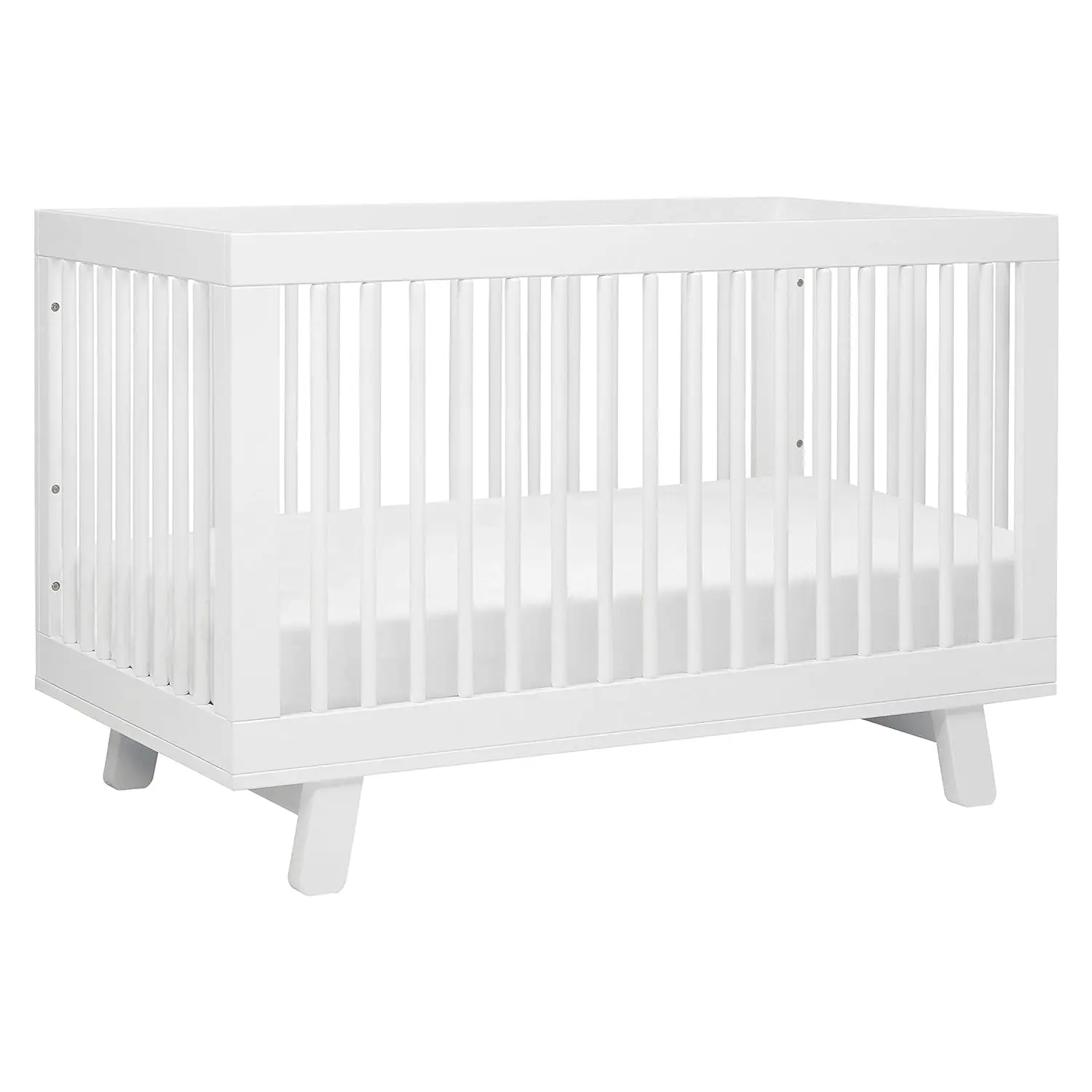 

Babyletto Hudson 3-in-1 Convertible Crib with Toddler Bed Conversion Kit in White, Greenguard Gold Certified , 53.75x29.75x35