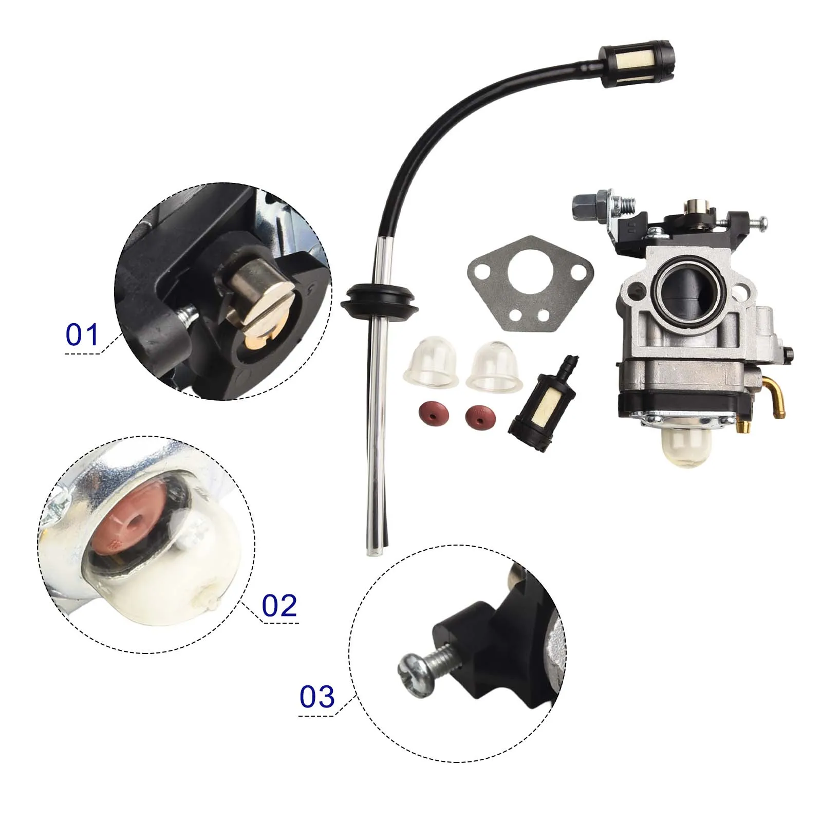 Brush Cutter Maintenance Brush Cutter Carburetor Kit Carburetor With Gasket As Shown Maintenance Kit Optimal Performance