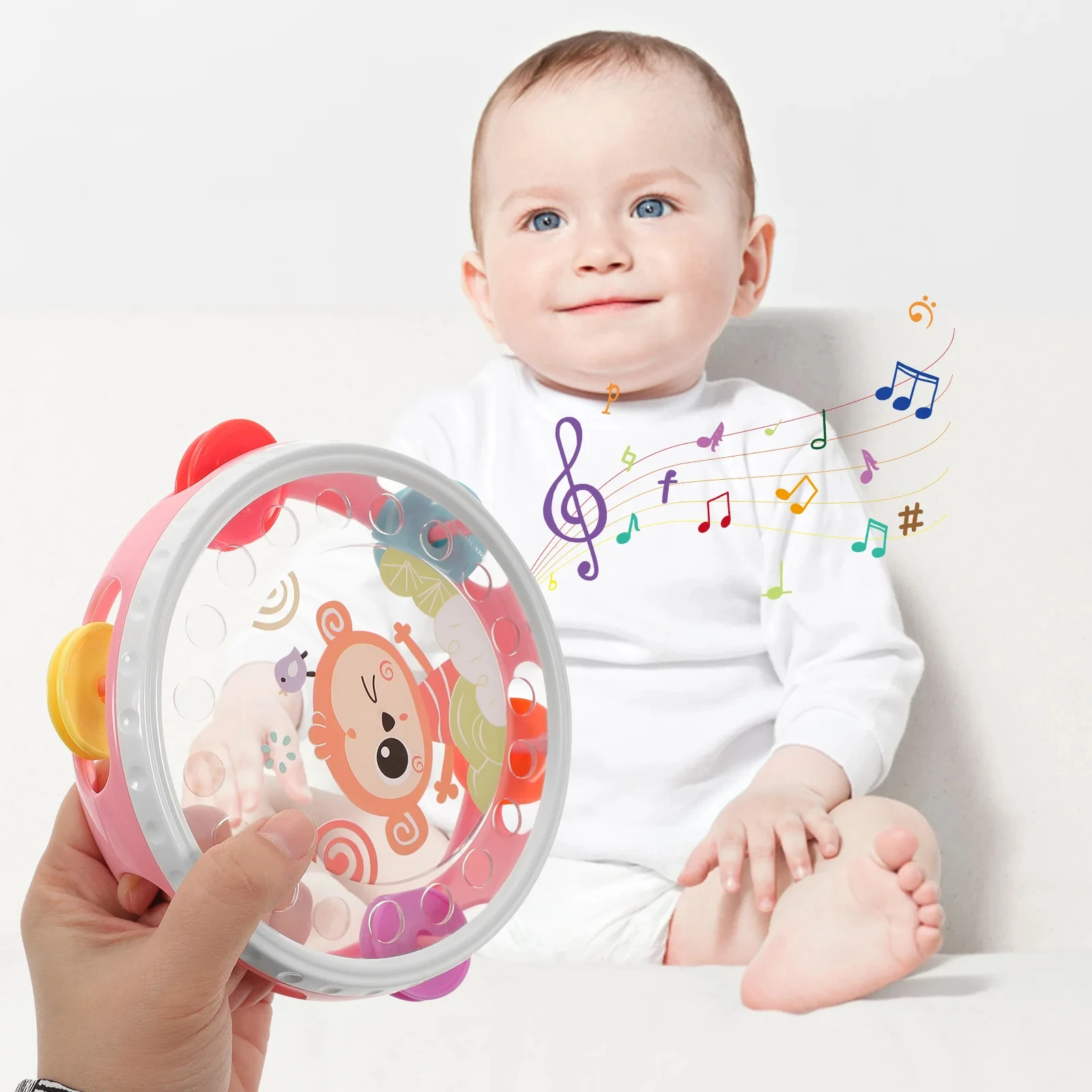 Baby Toys 6 12 Months Tambourine Rattles Babies 0 Year Development Toys Montessori Clapping Percussion Musical Instruments