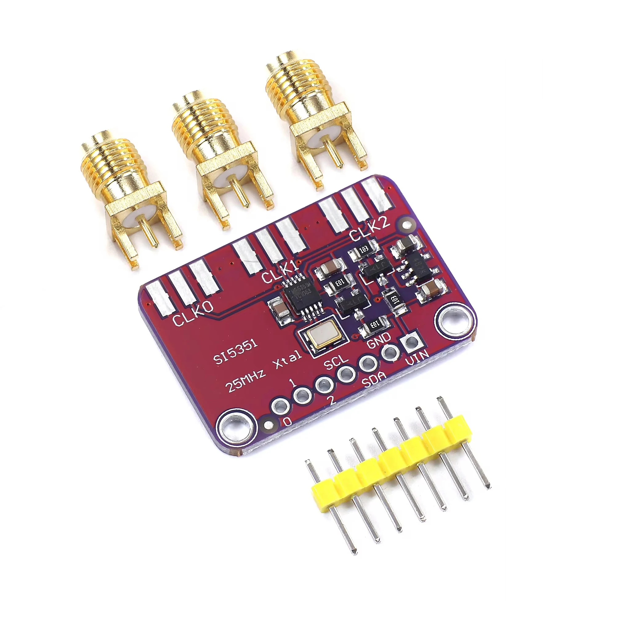 DC 3V-5V 5351 Si5351A Si5351 I2C Clock Generator Breakout Board Module Signal Generator Clock 8KHz-160MHz