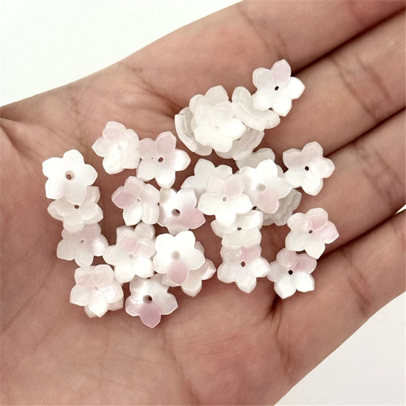 20Pcs/Lot new 11MM Acetic Acid Flower Beads Torus Spacer Beads Charm Connectors Diy Hair Jewelry Making Resin Accessories