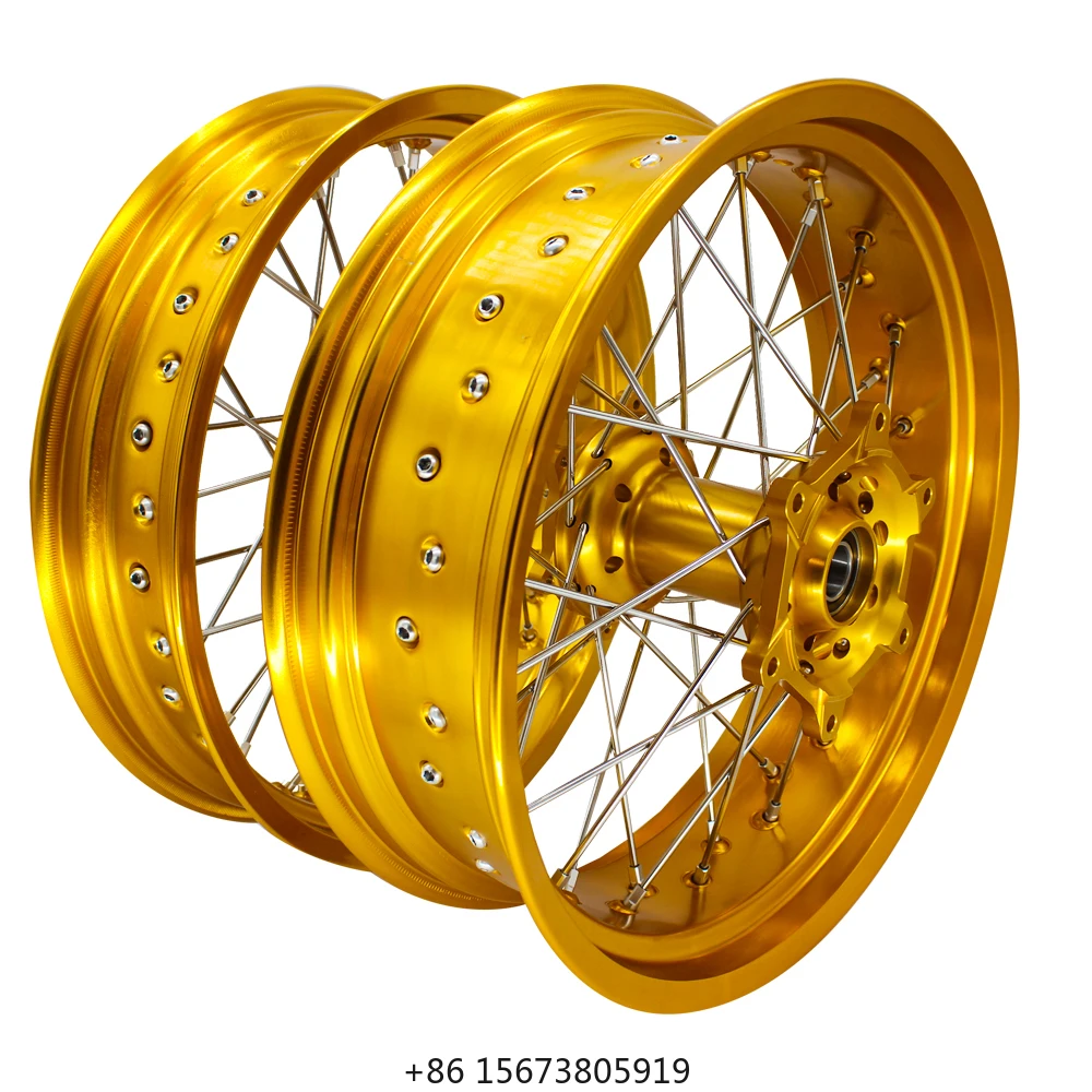 

MOQ 1 Set 17 Inch 36 Spoke EXC SXF SX XC 125 250 350 450 Racing Motorcycle Wheels Set 17" Motorcycle Wheels for