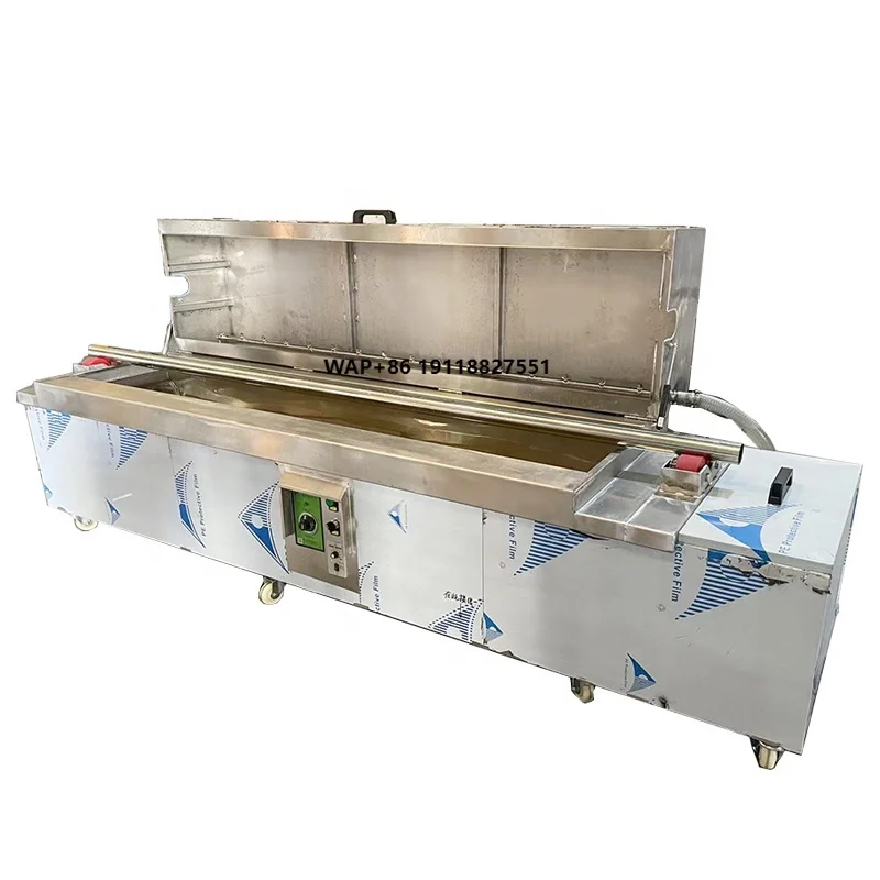 

heavy duty industry anilox Rollers Cylinders Ultrasonic Cleaner oil and dirts removal Cleaning Machine with water spray rinsing
