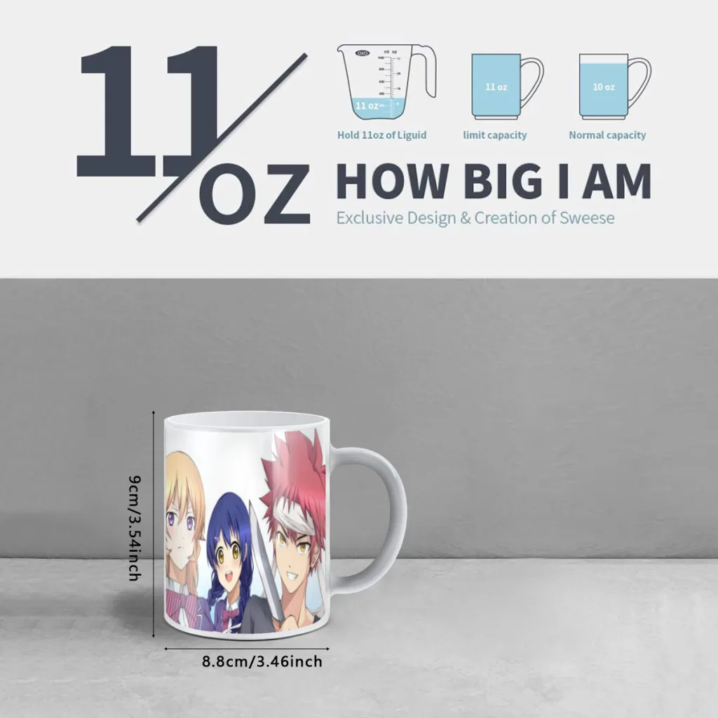 Anime Food Wars! Color Changing Mug Coffee Cup Magic Ceramic Cups Tea Milk Cups Drinkware Gift