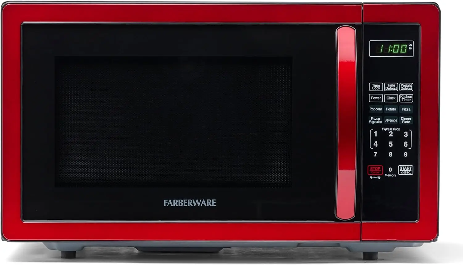 Farberware-Forno de microondas com iluminação LED e bloqueio para crianças, bancada, perfeito para apartamentos, 1,1 pés, 1000 Watts