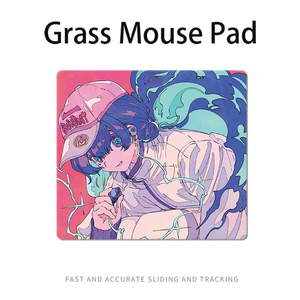 

Passion Girl Photovoltaic Glass Mouse Pad Tempered Upgrade Smooth FPS Game & Office Anime Theme Game Specific Mousepad Desk Mat