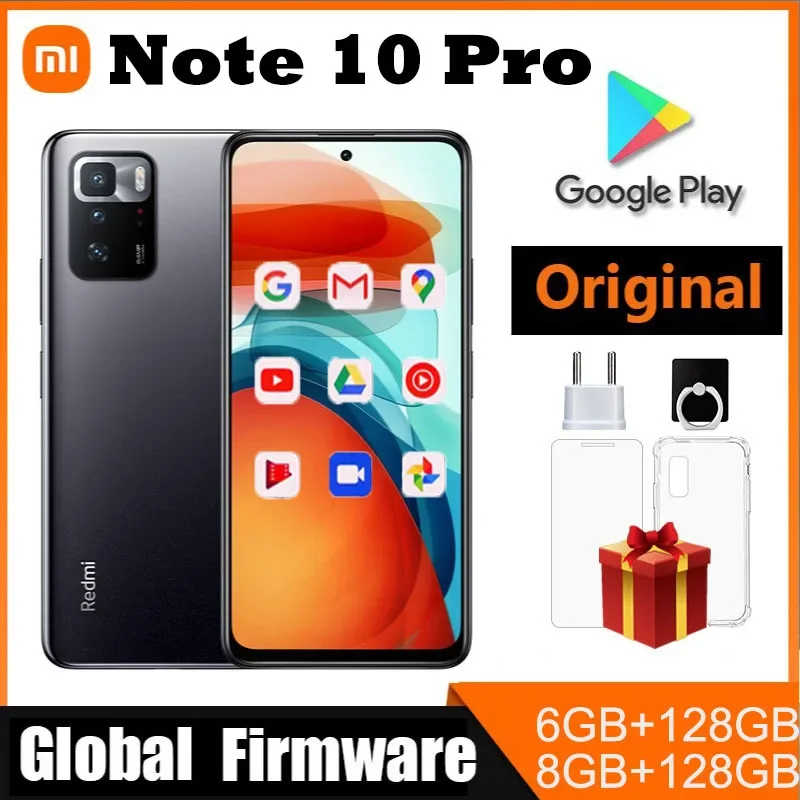 xiaomi redmi note 10 pro smartphone 5g 65 rom global gb 256 gb 128 gb telefone usado 01