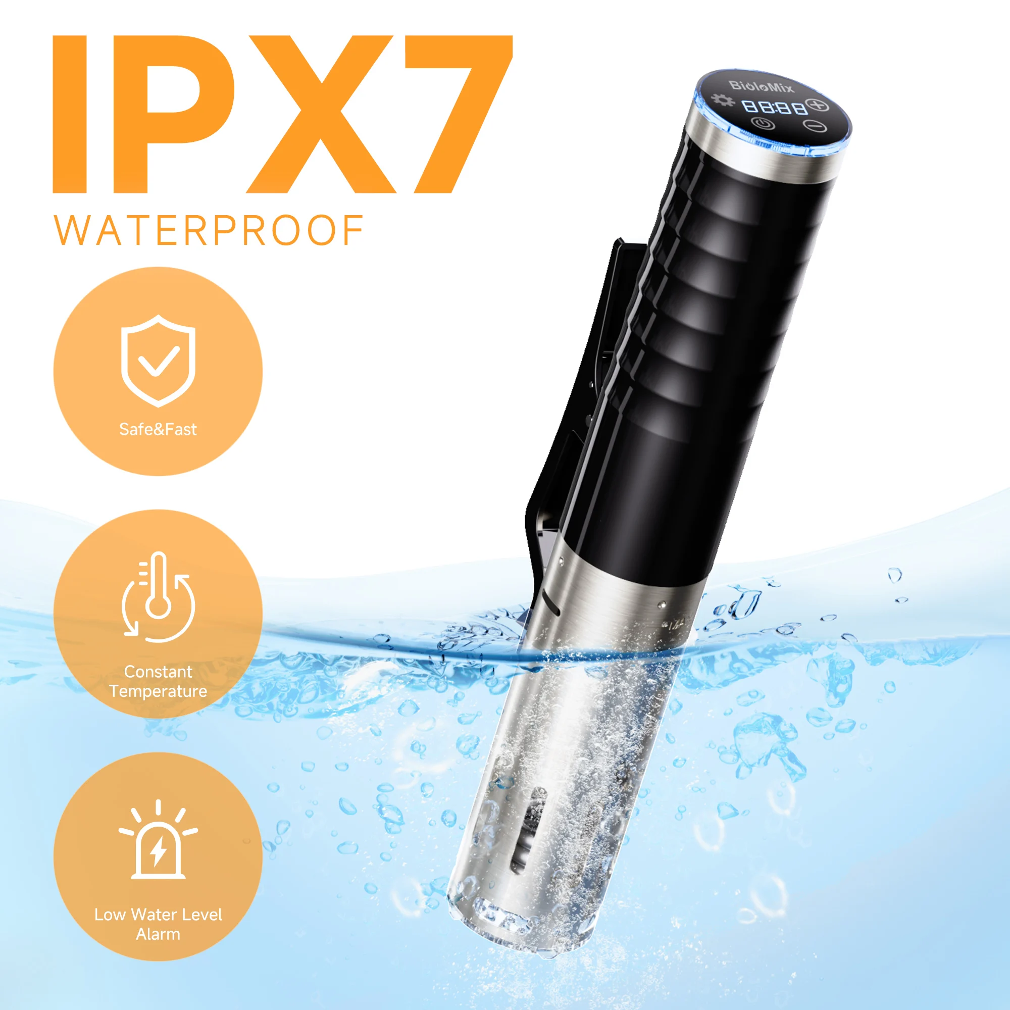 LCD Touch Immersion Circulator Accurate Cooking IPX7 Waterproof Vacuum Cooker with Digital Displ 1200W Sous Vide Cooker
