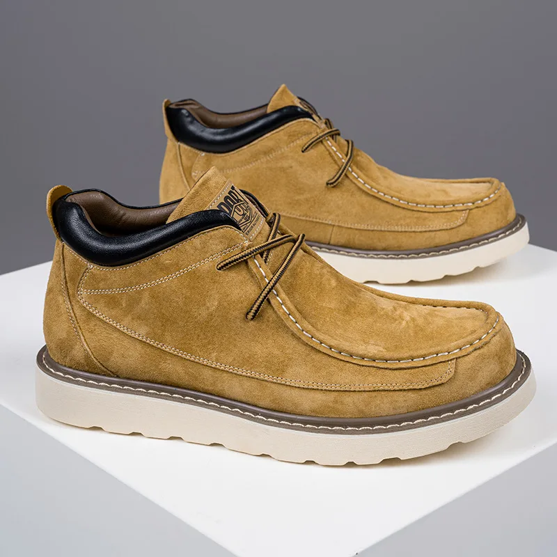 

Men's Spring and Autumn 45 Top Layer Pigskin Extra Large Size 46 Booties 47 Casual Boots 48 British Mid-Top 49 Work Boots