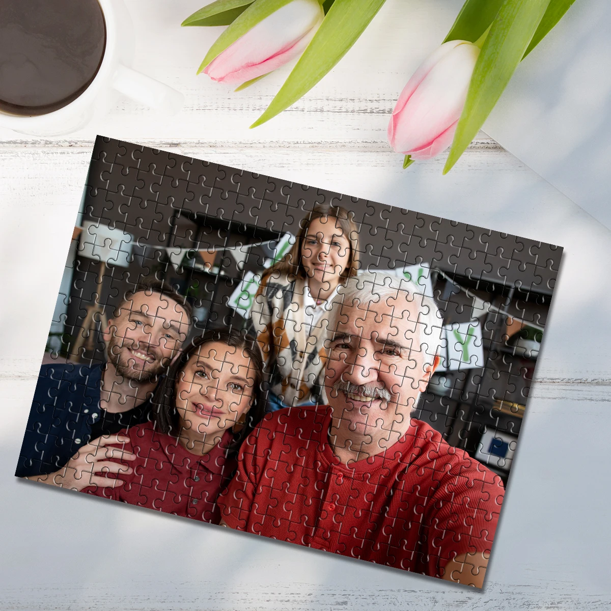 35/300/500/1000pcs Personalized Custom Photo Puzzle family photo Education Puzzle Toy wooden Puzzle