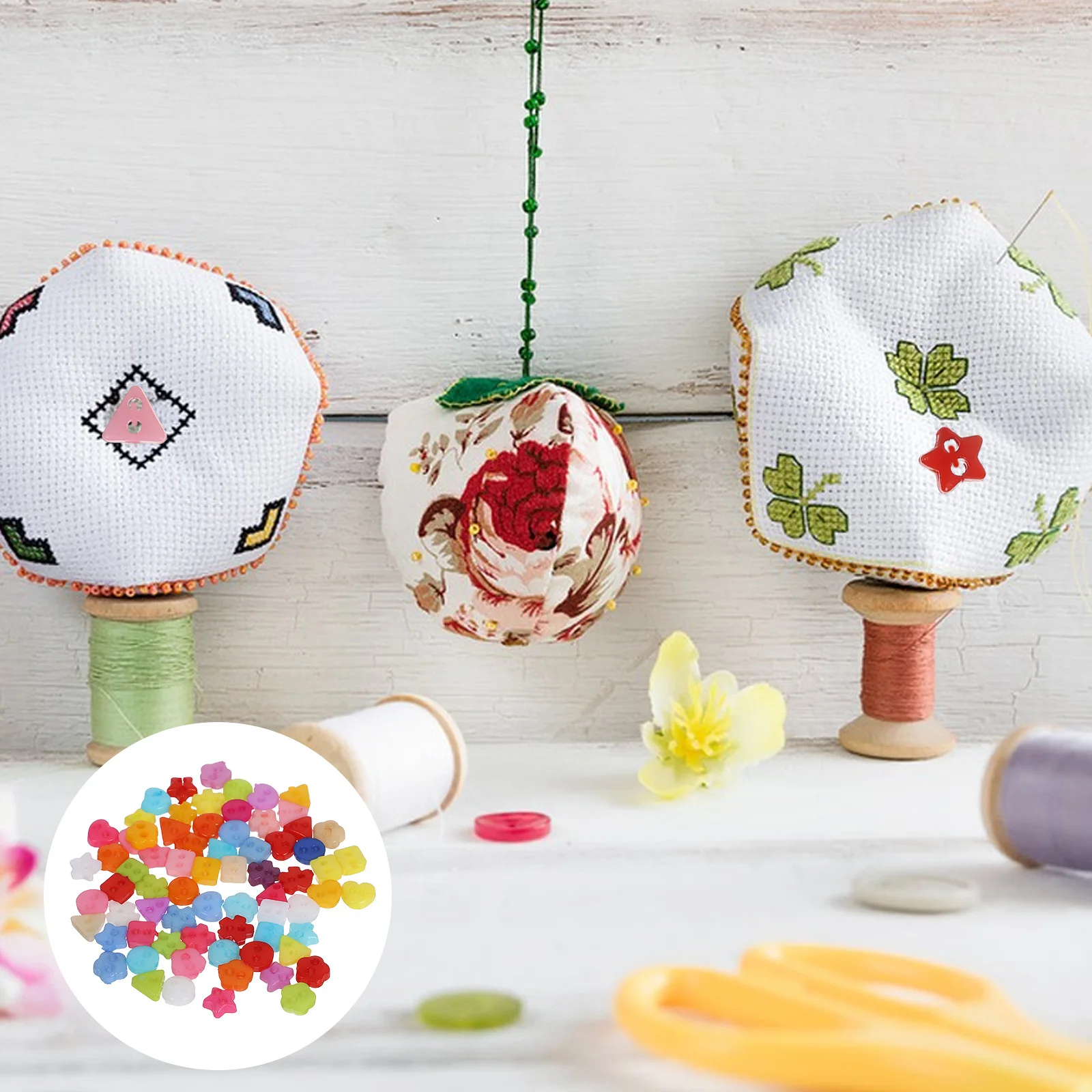 

70Pcs Mini Buttons for Crafts: Assorted Round Plastic Sewing Buttons for DIY Scrapbooking Hand Sewing Garment Embellishments