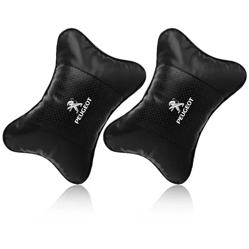 Car Headrest Lumbar Cushion Bone Shape Backrest Neck Pillow for Peugeot 407 3008 307 308 206 508 208 207 607 Wheel Center Caps