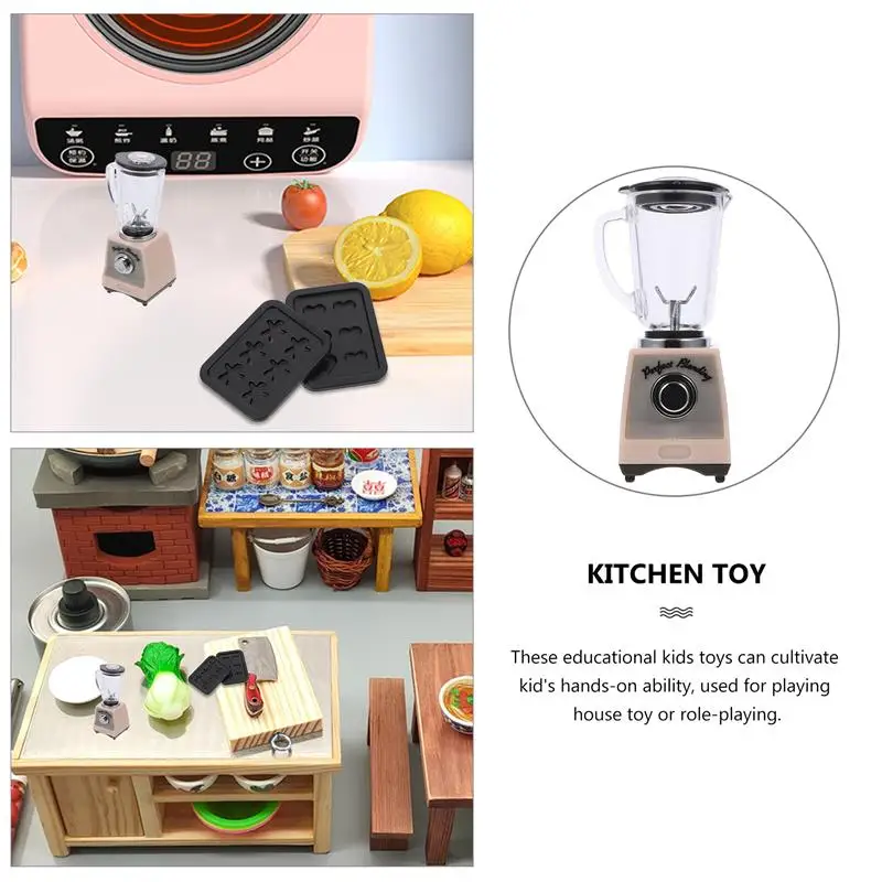 1:12 Miniature Scale Juicer ตุ๊กตาของเล่น Dollhouse Miniature ฉากอาหารเล่นของเล่นอุปกรณ์เสริมสําหรับเด็ก