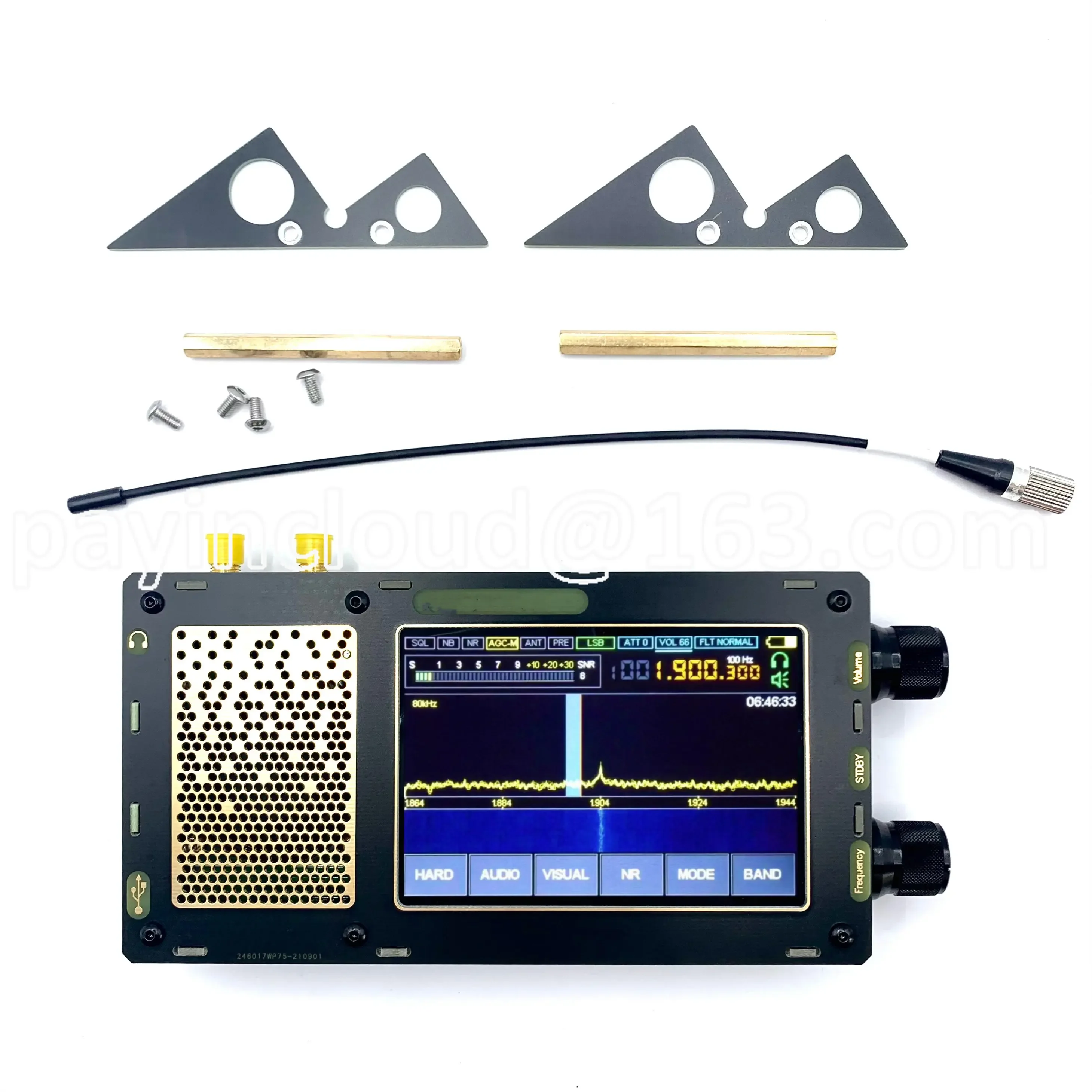 1,10d 3,5 дюймов 50 кгц-2 ГГц Malahitteam V3 DSP SDR радиоприемник с расширенной версией для 2 антенн
