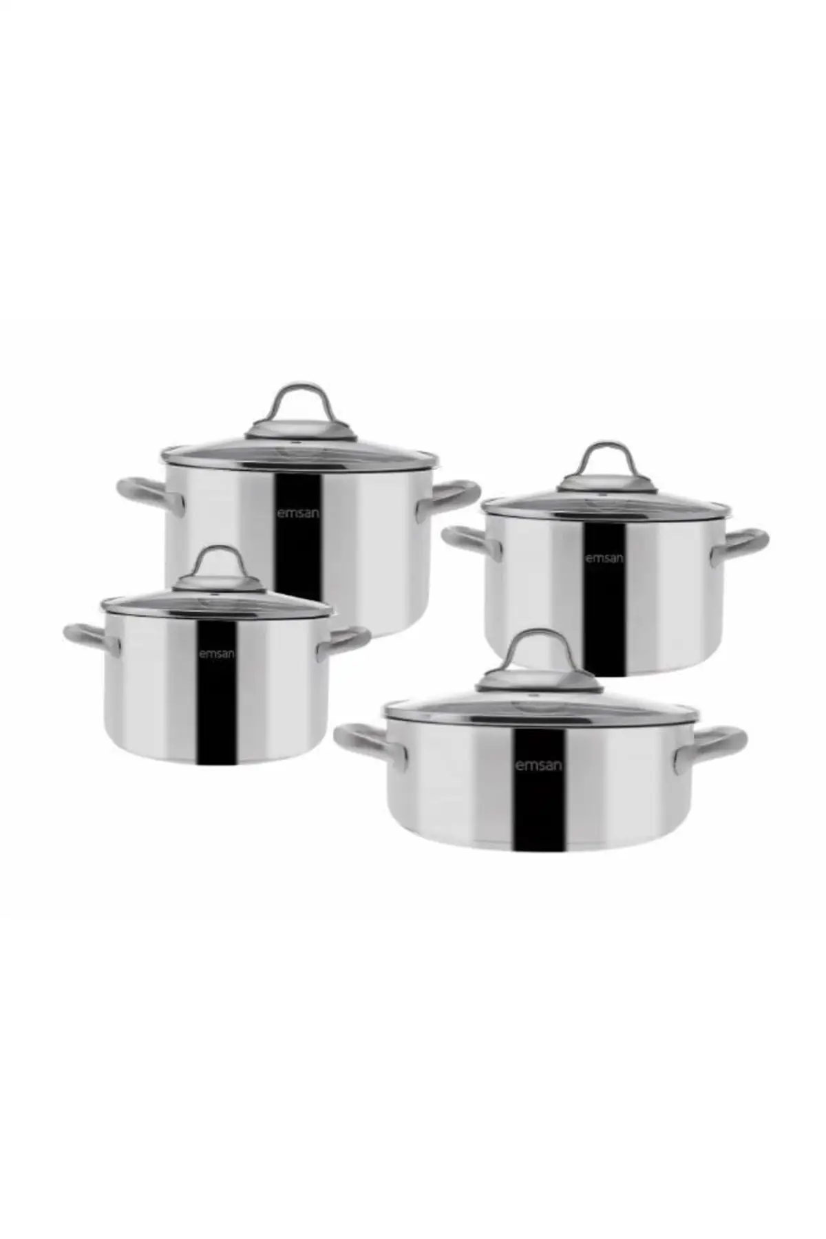 DOLBOVI Cookware Set stainless Steel Steel Force 8 piece Cookware Set