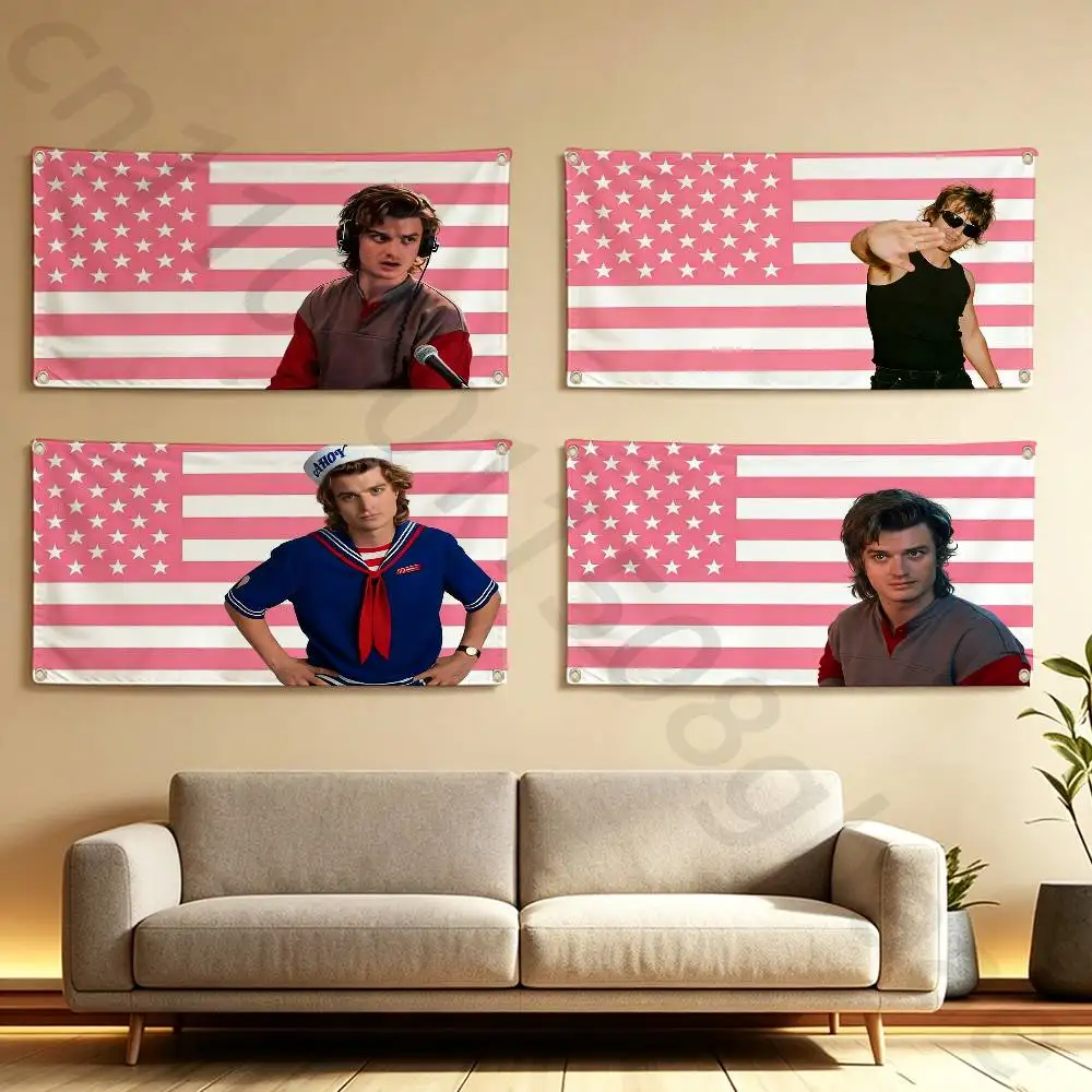 Joe Keery Steve H‑Harrington Flag Custom Flags Wall Hanging Tapestry Outdoor Decorative flag Background Blanket