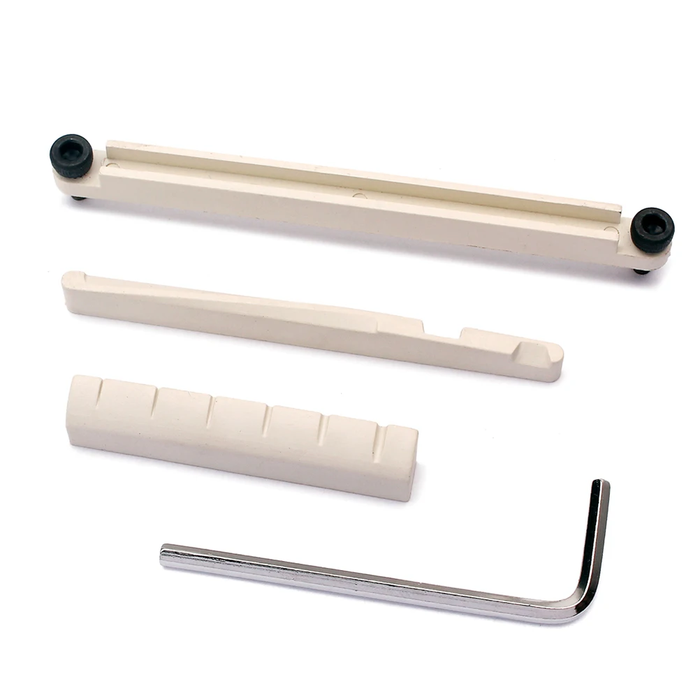 

Top and Bottom Pillow Set for Guitar Electric Pegs Nut Bone Bridge Pins Pearlescent