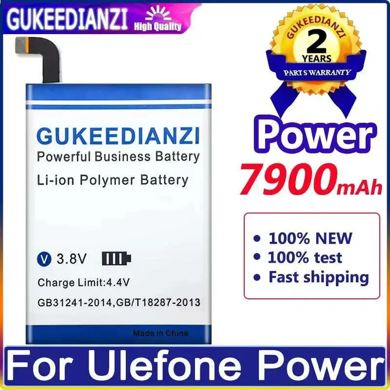 

Reliable Replacement 7900Mah Mobile Phone Battery High Capacity For Ulefone Power