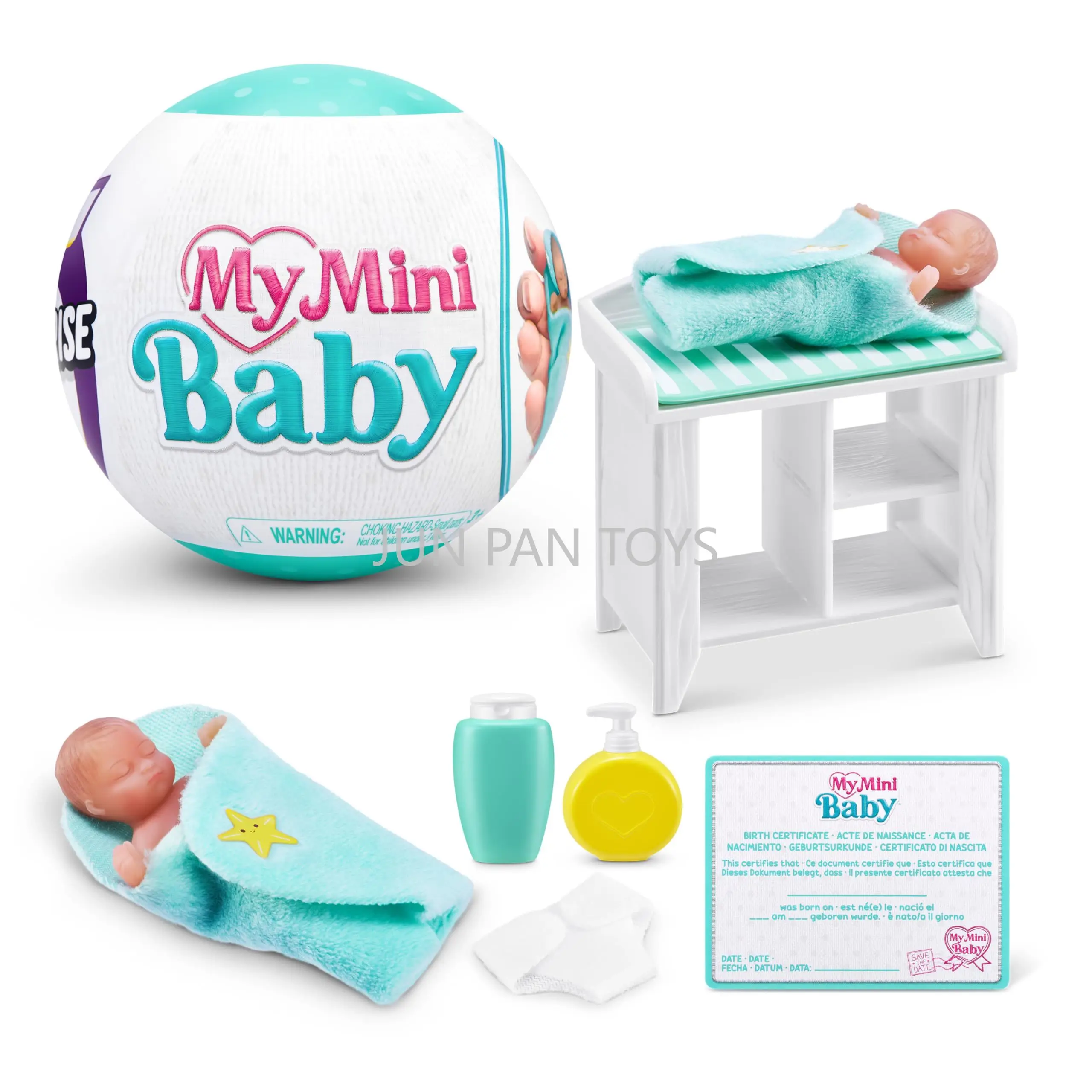 Zuru 5 kejutan seri bayi saya Mini, 1 koleksi mainan kapsul misteri untuk anak perempuan miniatur realistis set bermain dan aksesoris