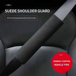 2Pcs Car Interior Accessories Seat Belt Suede Soft Safety Belt Shoulder Straps Cover Breathable Protection Padding Cushion