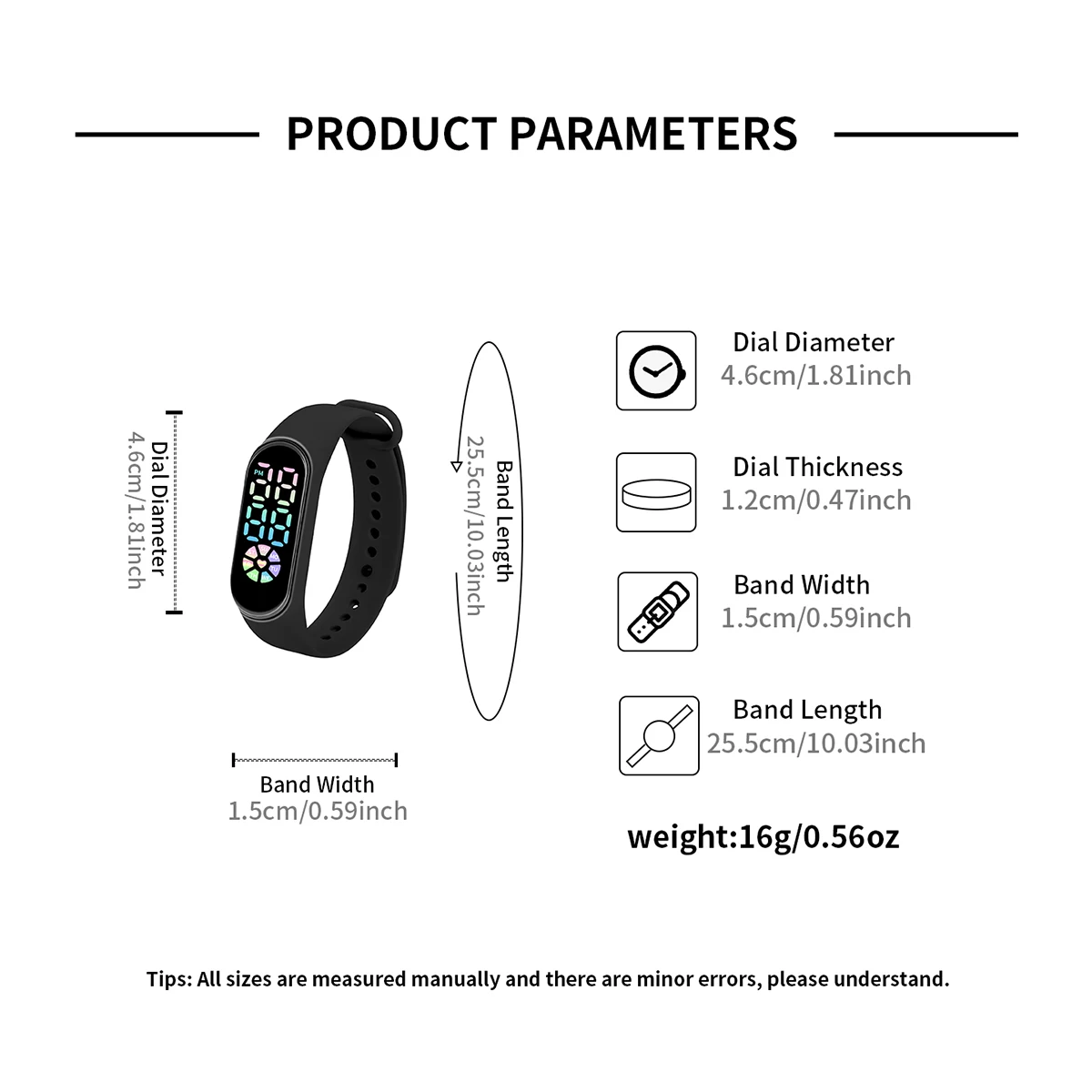 Children\'s Watch New Simple Sports Colorful Bracelet Boys and Girls Leisure LED Student Bracelet Festival Gift