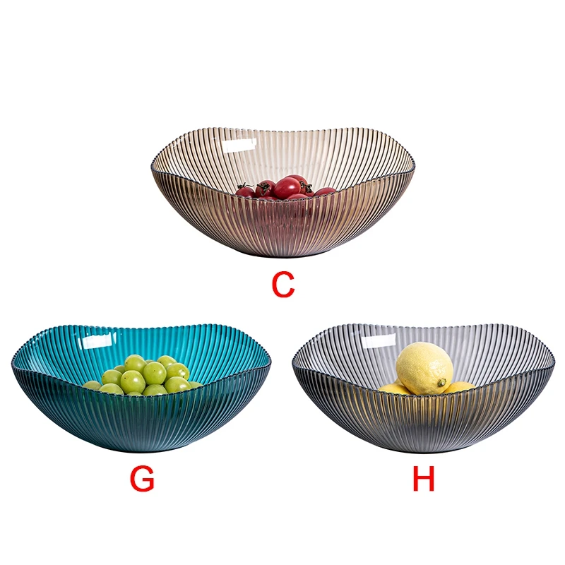 Snack Fruit Tray Chinese Style Fashion Simple Three-Color Kitchen Fruit Basket Modern Fashion Candy Snack Plate Kitchen Tray