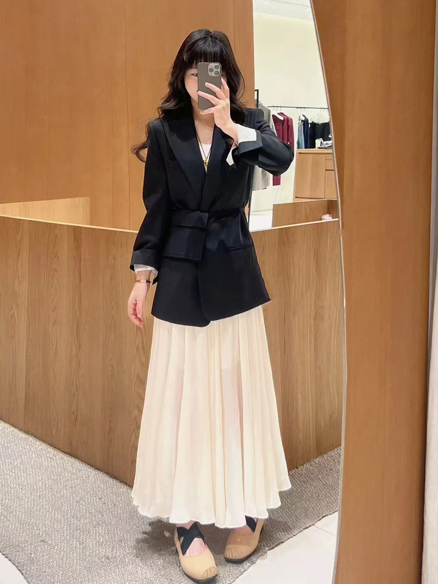 

Костюм Ele Bla для женщин из премиальной ткани, серия Elite от Guusraan, весна 2025, модный и изысканный