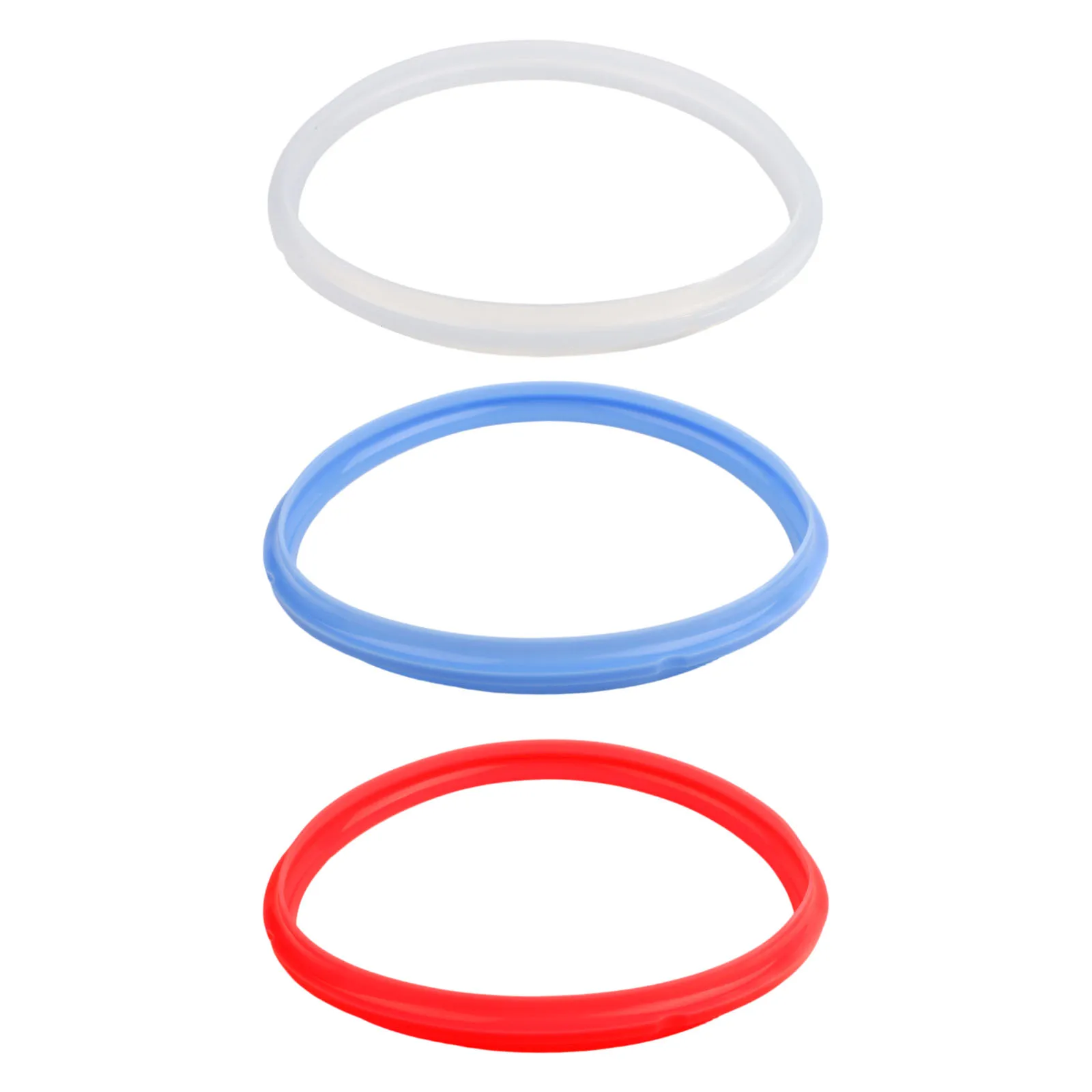 Silicone Sealing Ring For InstaPot Pressure Cooker Gasket 3 Pack Red Clear 2.8QT 3QT 5QT 6QT 8QT Replacement Kitchen Tool