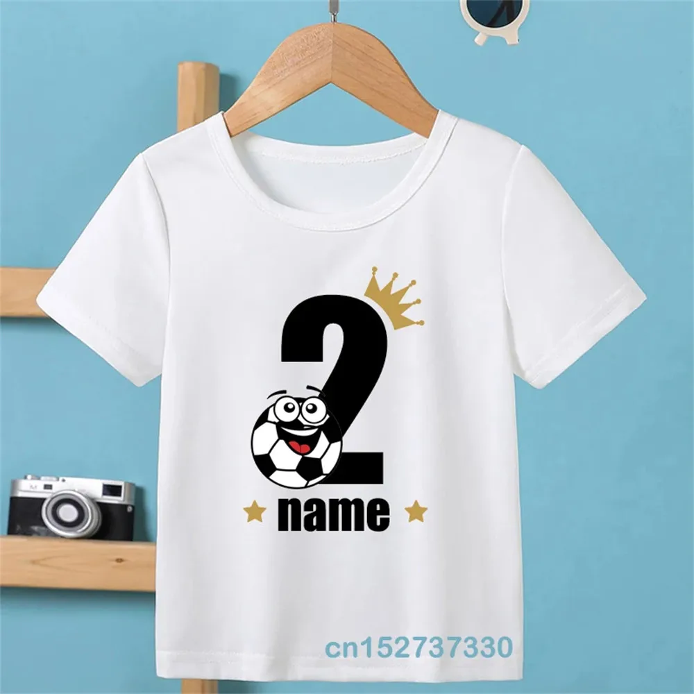 Children's T-Shirt Kids Boy Birthday Gift Boys T Shirts Short Sleeve Soccer Baby Summer Clothes 1-12 Years Child Football Jersey