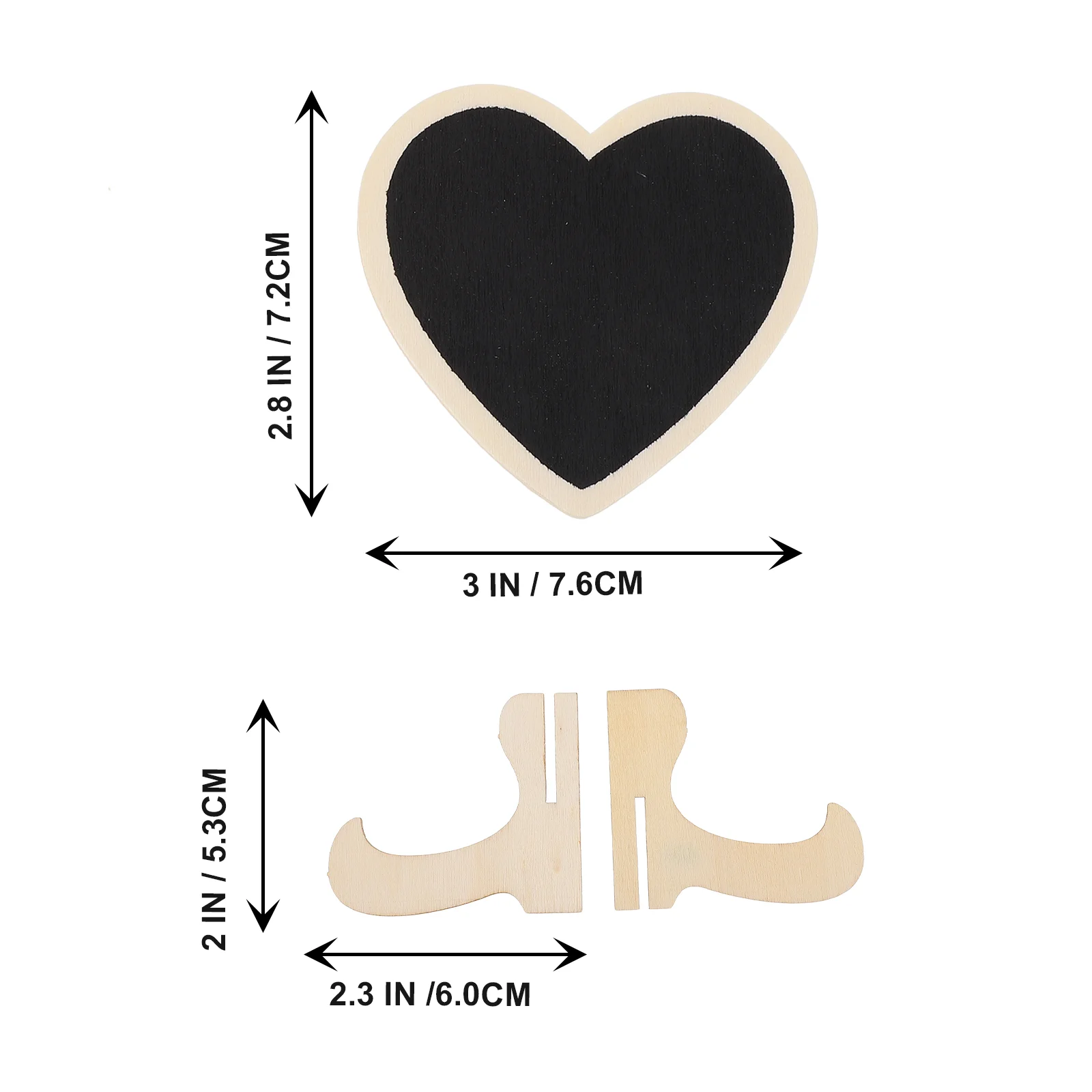 10 Pcs Message Board Mini Blackboard Erasable Chalkboard Wooden Table Sign Cake Decorations