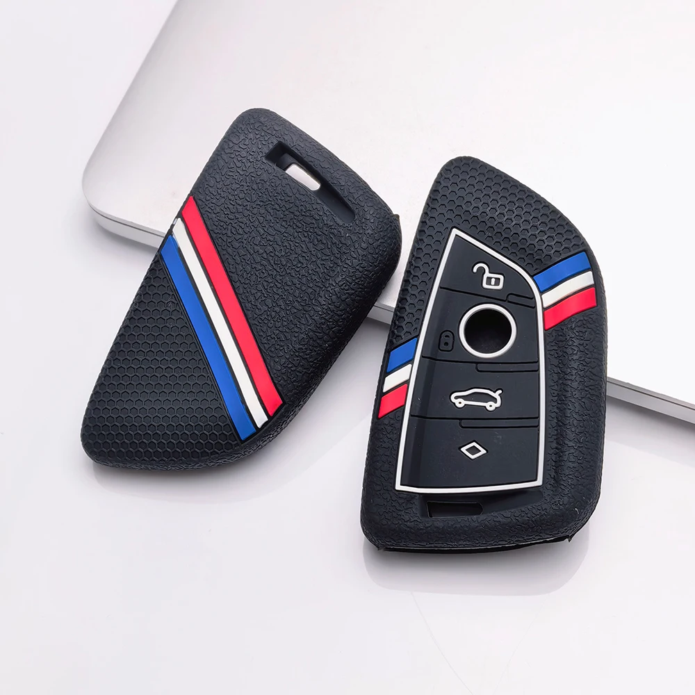 Silicone Remote Car Keychain Holder Key Case Cover for BMW F48 F46 F10 F20 F30 X1 X2 X3 X4 X5 X6 Z4 1 2 3 4 5 6 7 Serie 7 Wallet