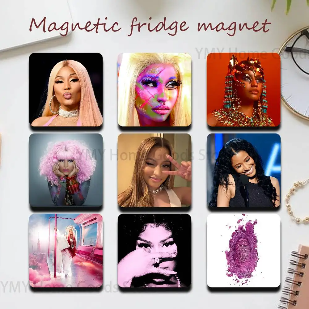 N-Nicki M-Minaj Queen of Rap Fridge Magnetic Magnet PVC Memorial Decor for Family Friends Students Adults