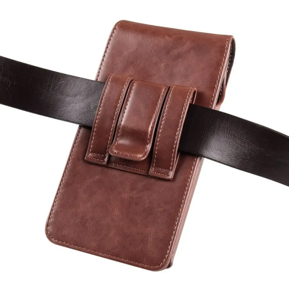 

Зажим для ремня, рукав, держатель для мобильного телефона, искусственная кожа, многофункциональная сумка для мобильного телефона, ретро-портативная защитная поясная сумка, поясная сумка