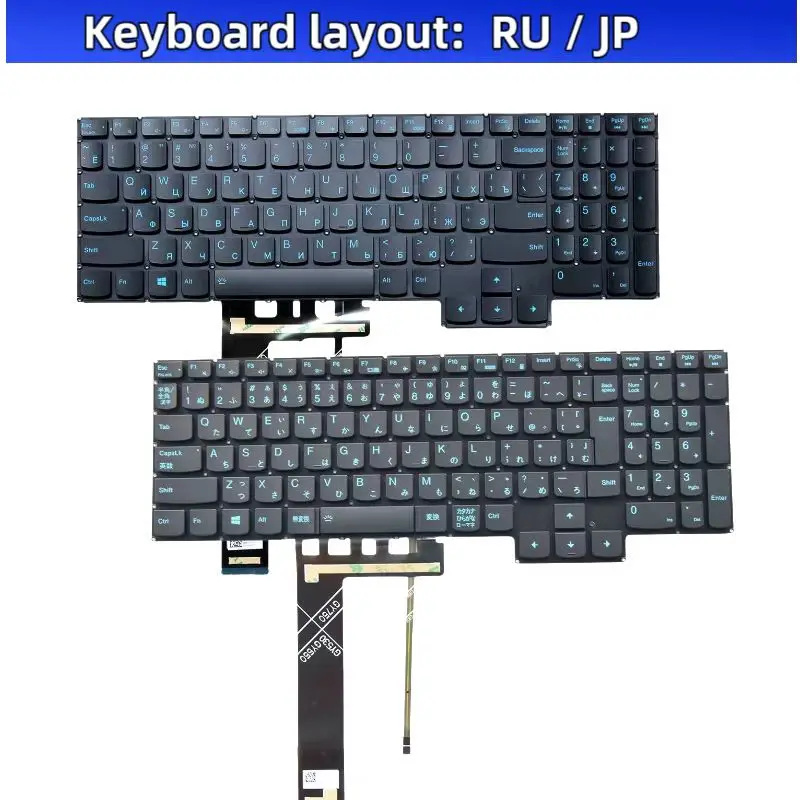 RU/JA Backlit Keyboard for Lenovo Legion Y7000 R7000/P Y7000 2020/21 Blue Font Keyboard