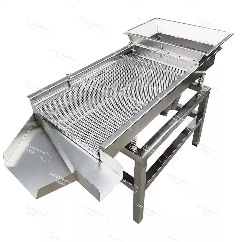 Linear vibrating screen stainless steel small vibrating screen industrial food screening machine electric