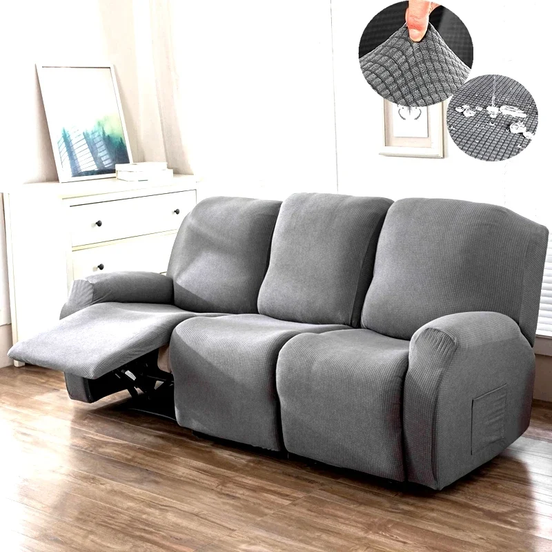 1/2/3 Seater Waterproof Elastic Recliner Sofa Cover Stretch  Chair Covers Removable Couch Armchair Slipcovers Home view 4