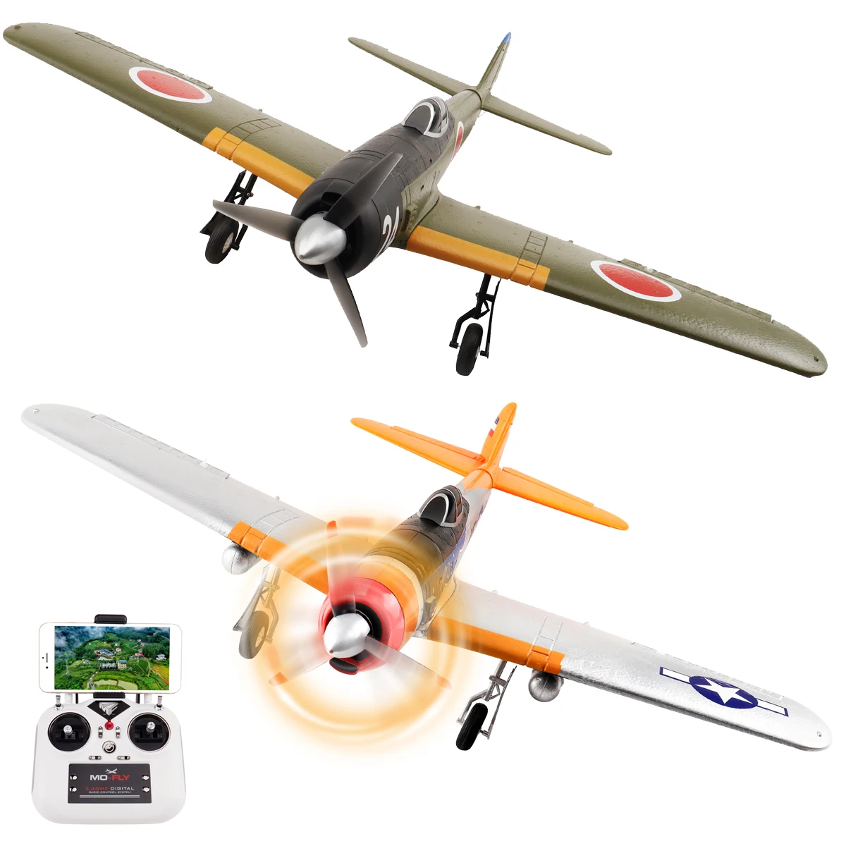 MF-A84 Vliegtuig 1/16 2.4G Afstandsbediening Vliegtuig 690mm Spanwijdte Vliegtuigen met vaste vleugel met Gyroscoop Borstelloze Zweefvliegtuig Model speelgoed