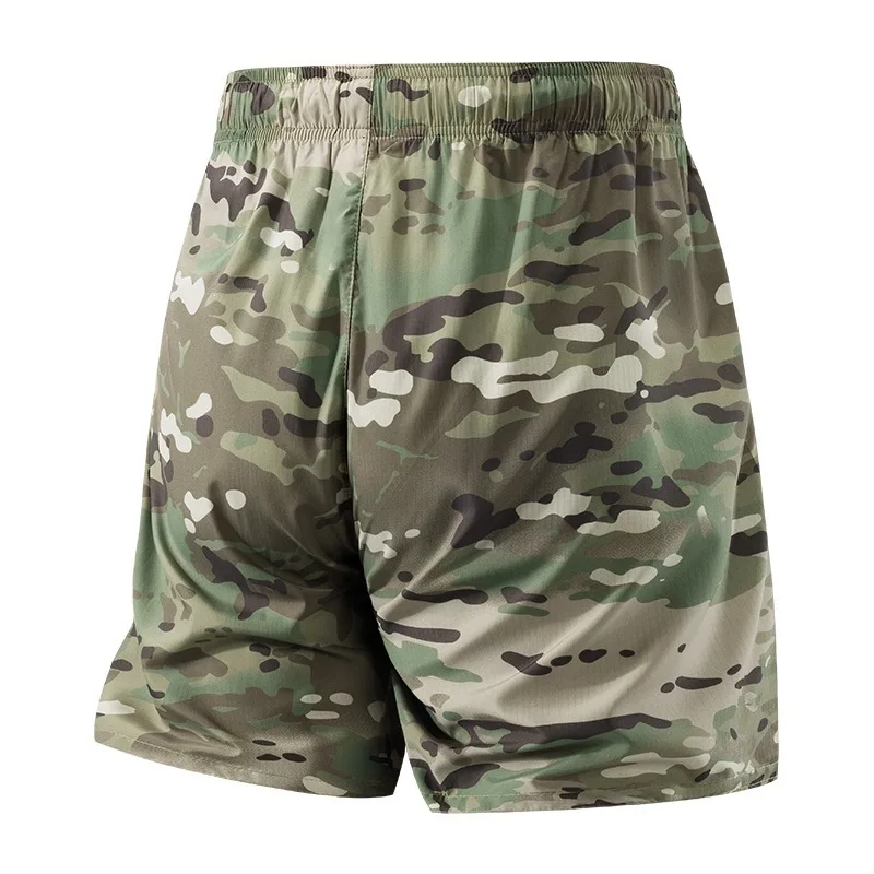 Herren-Tarnmuster-Laufshorts Schnelltrocknende Elastische Taille Sportshorts für Outdoor-Fitness-Training und Gym-Workout-Aktivitäten – Detail 3