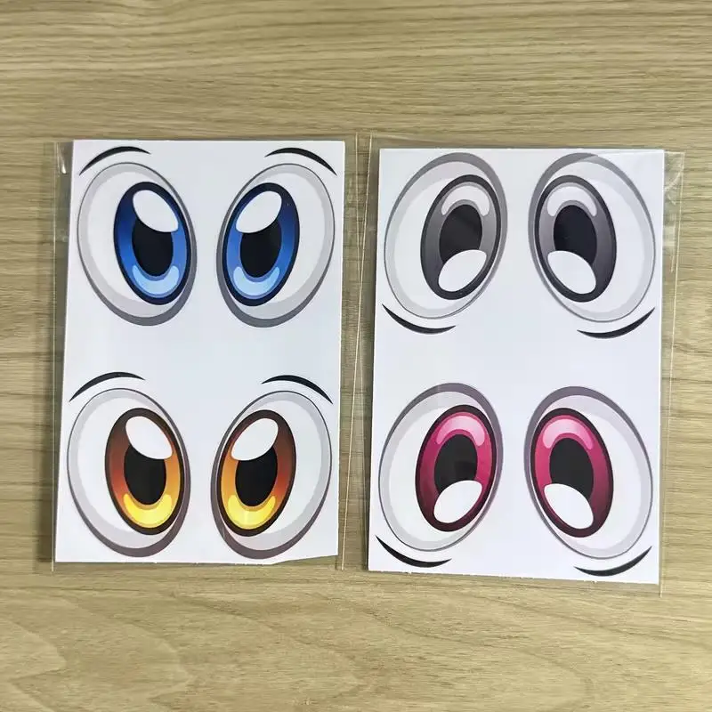 2pcs Robot Eye Stickers – Self-Adhesive PVC Decals, Removable for DIY, Robotics & Home Decor Crafts