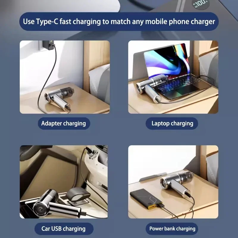 4 in 1 Vacuum Cleaner 120000PA Powerful Clean Machine   Appliance Clean Wireless Portable Handheld Vehicle Vacuum Clean