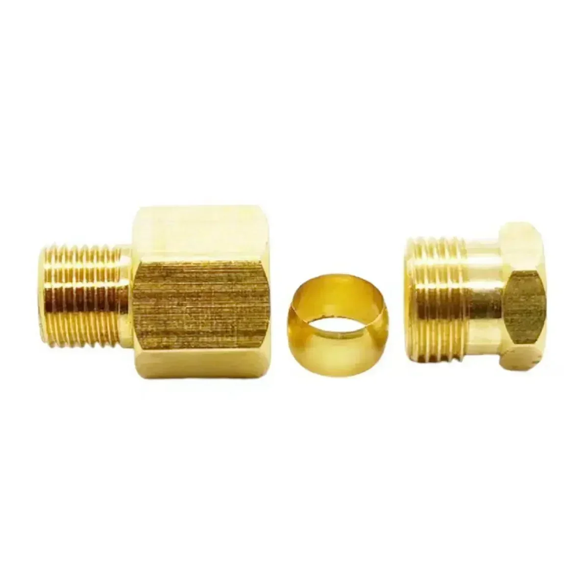 2pcs M4 M5 M6 M8 M10 1/8' 1/4' BSPP Male X Fit Tube 4/6/8/10mm Brass Oil Pipe Fitting For Tubing Manifold Block