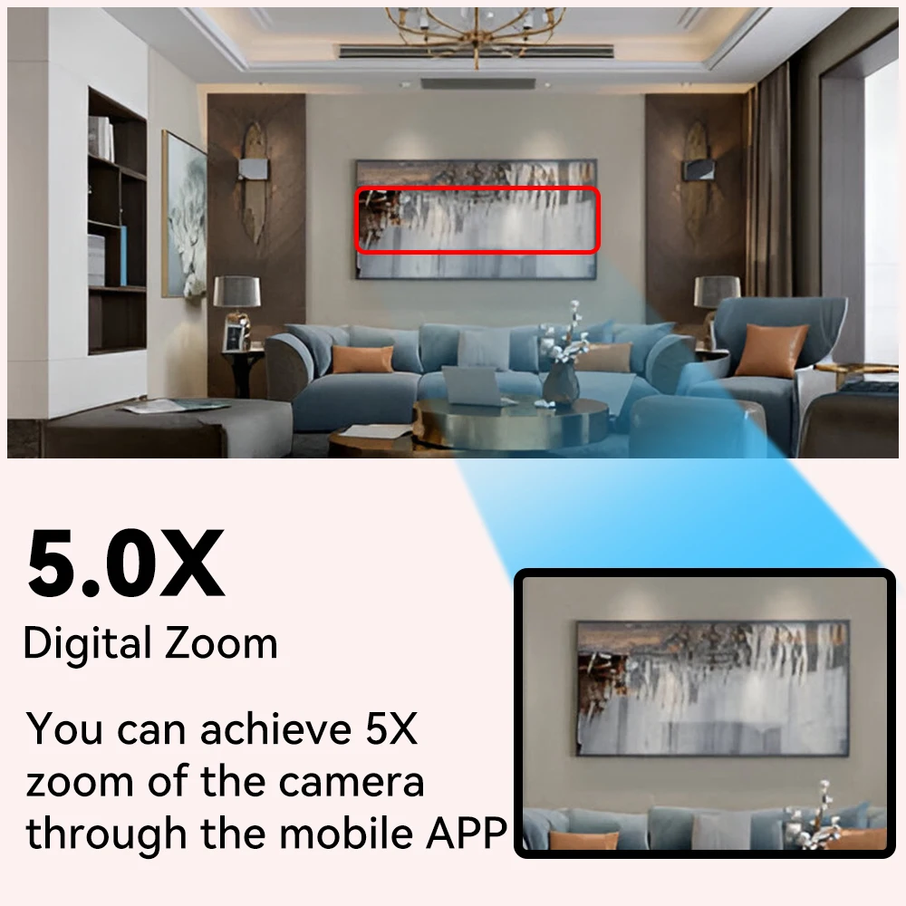 

5MP HD WIFI Mini Camera Built-in Battery Human Tracking IP Remote Monitoring Camcorders IR Night Vision Body Protable Camera