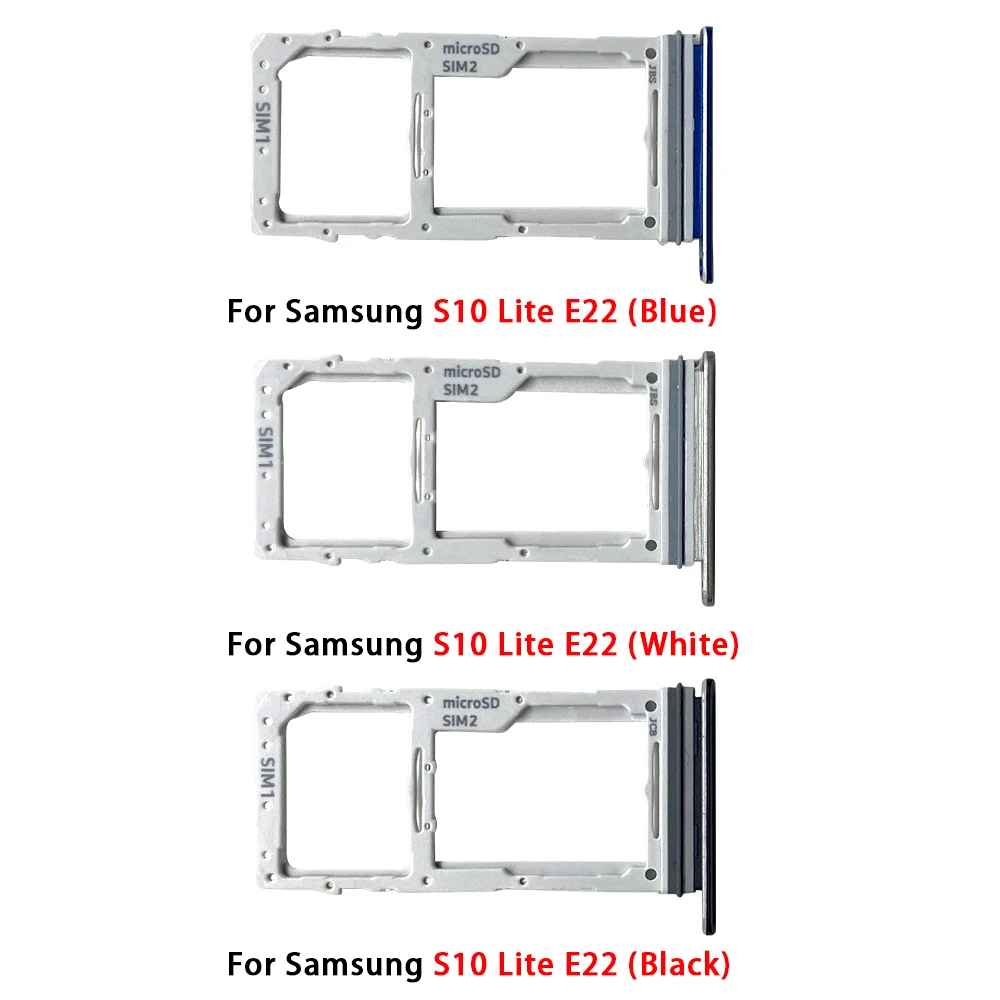 Good quality For Samsung S10 Lite G770F G770F/D G770 Mobile Phone New Lateral SIM Card Tray Chip Slot Holder Pocket