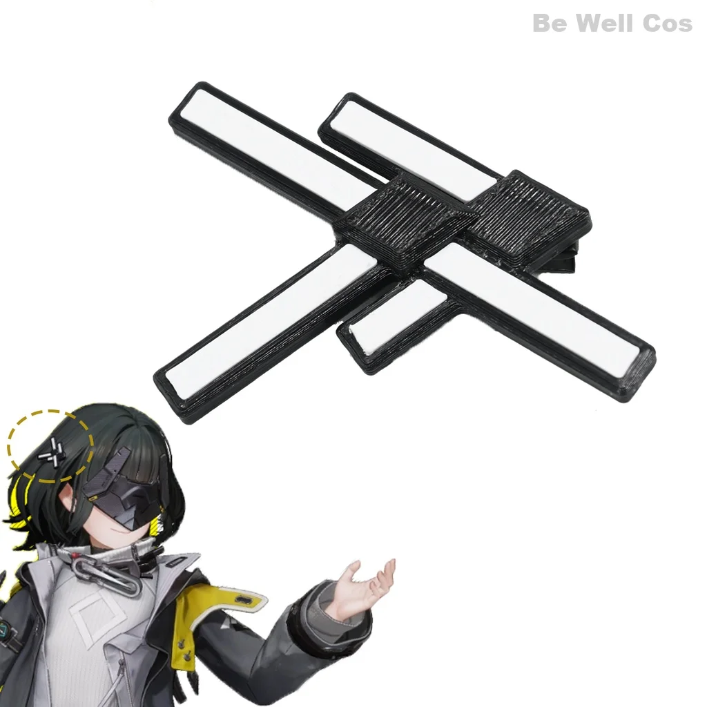 Arknights Endfield Endministrator Hairpin Game Cosplay Black Geometric Hair Accessory Kawaii Game Jewelry Collectible Prop Gifts