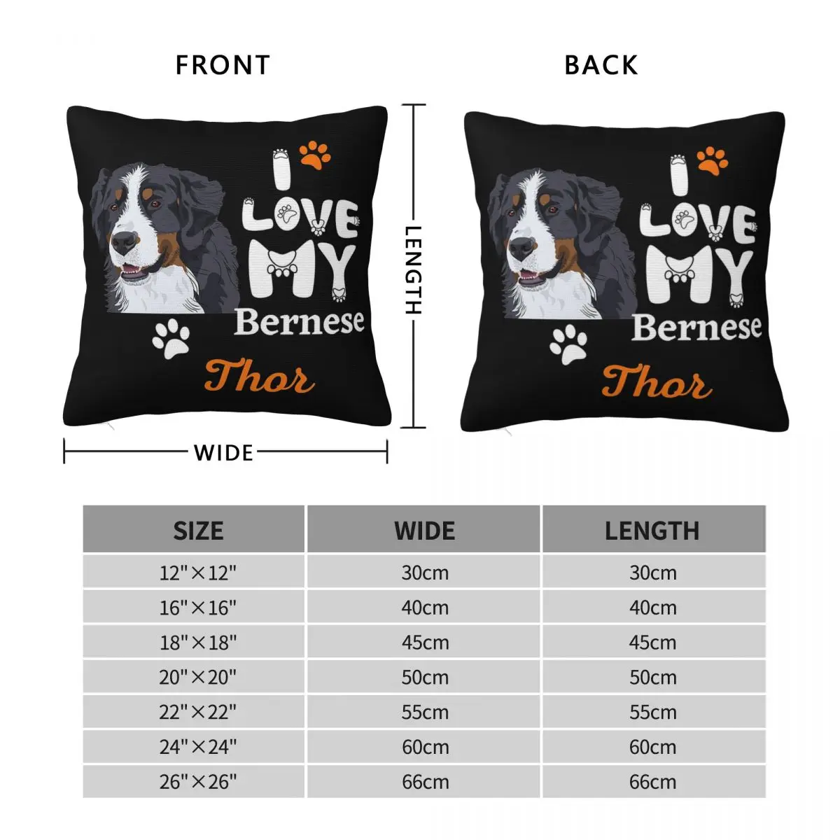 Bernese Mountain Dog Essential Pillowcase Polyester Pillows Cover Cushion Comfort Throw Pillow Sofa Decorative Cushions Used