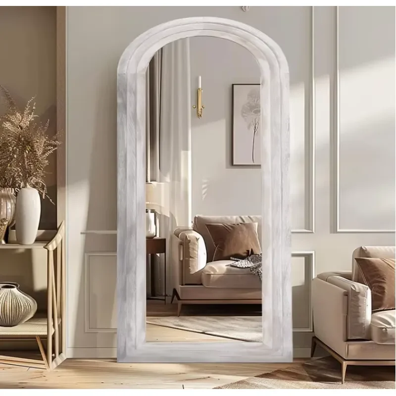 Large MDF Arched Stepped Floor Mirror for Commercial Spaces Salons Gyms Hotels Durable Structure Bulk Order Discounts