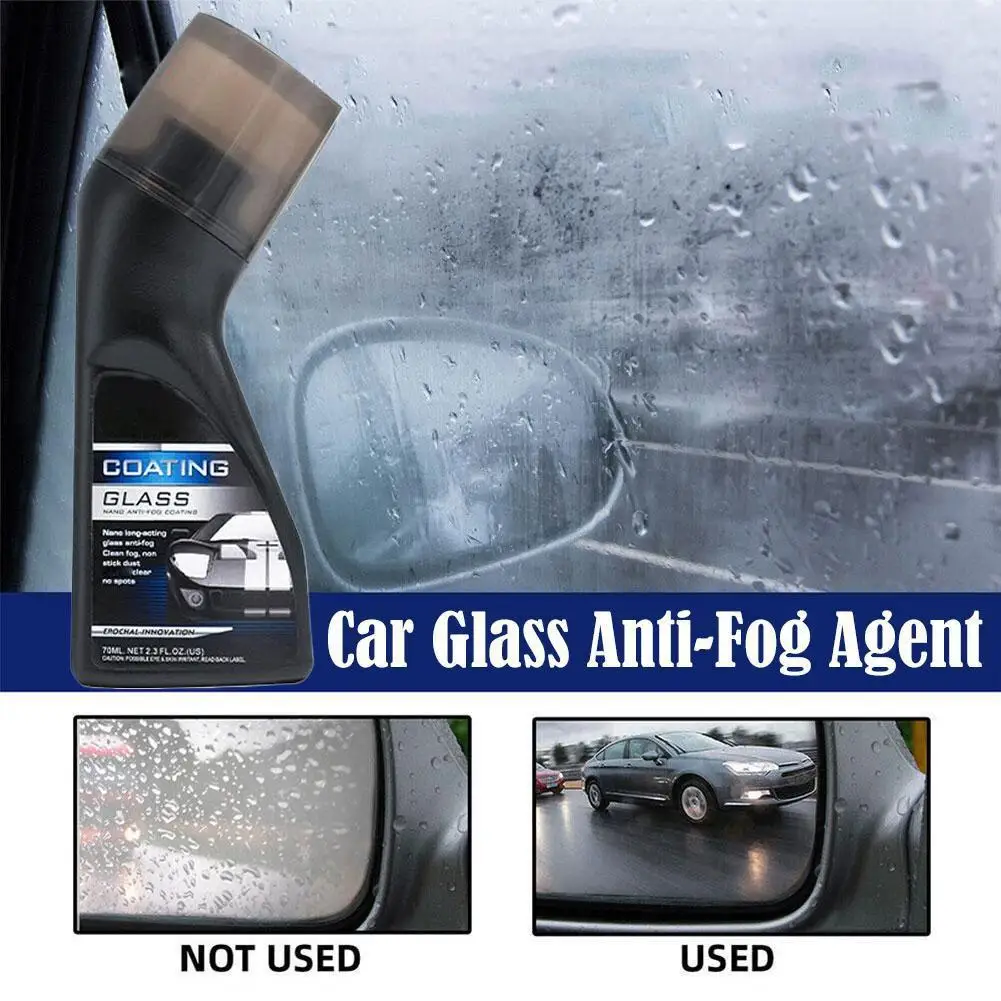 70ML Car Window Anti Fog Spray Liquid Paint Care Polisher Rainproof Anti-Fog Agent Water Car Care Windshield Glass Accessories
