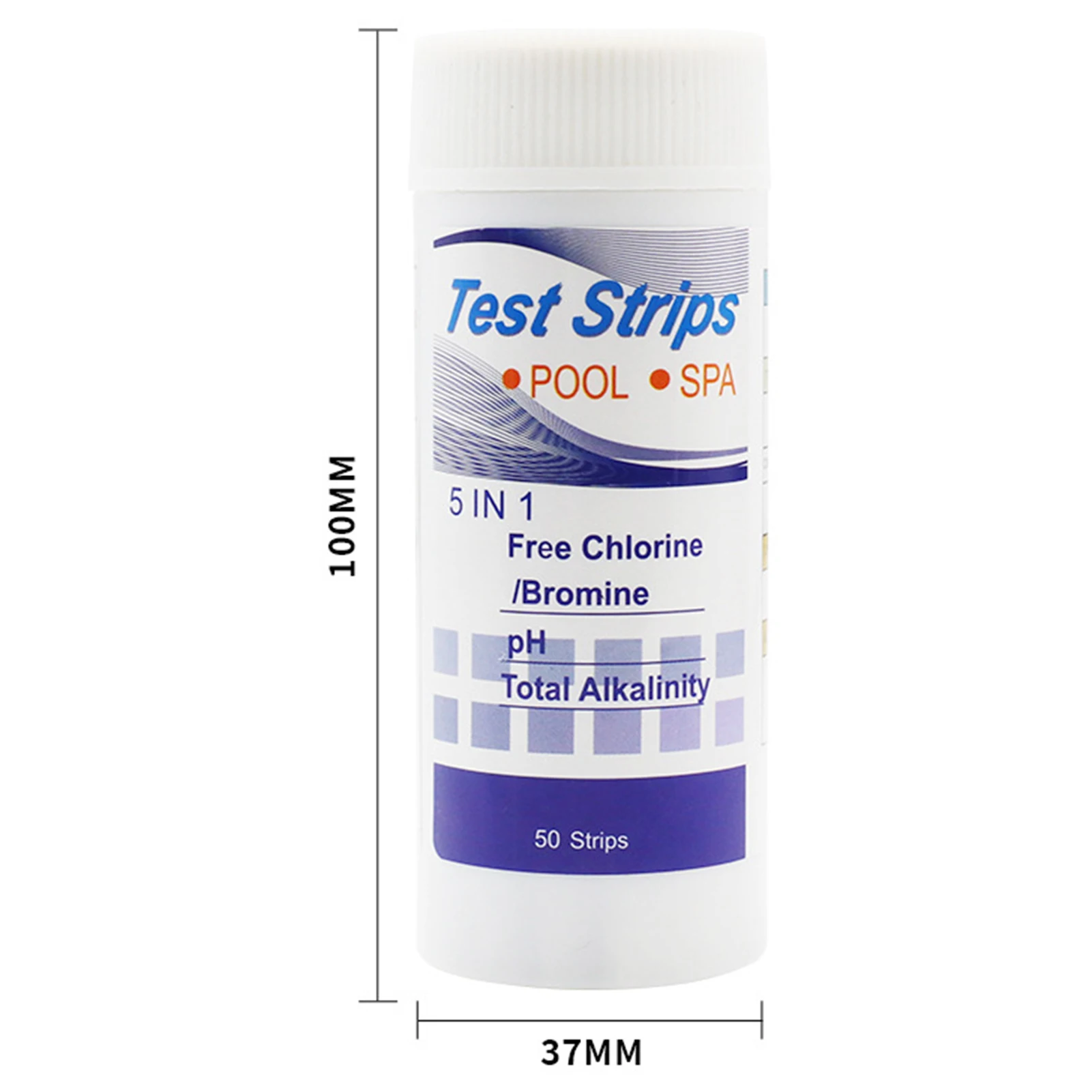 Image 5: 50 bandelettes de test de chlore et de pH multi-usages, papier testeur précis pour la dureté, le chlore, le bromure, le pH et l'alcalinité
