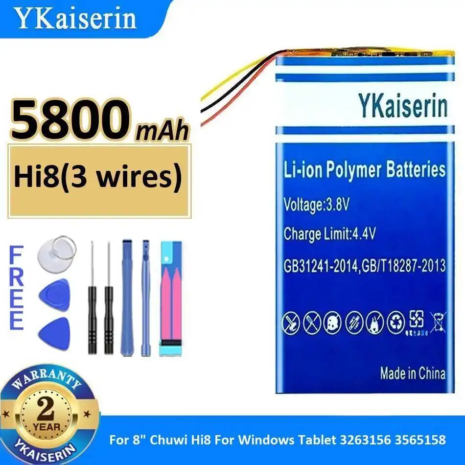 Аккумулятор для планшета Hi8 3 провода 5800 мАч для Chuwi HI 8 Windows 3263156 3565158
